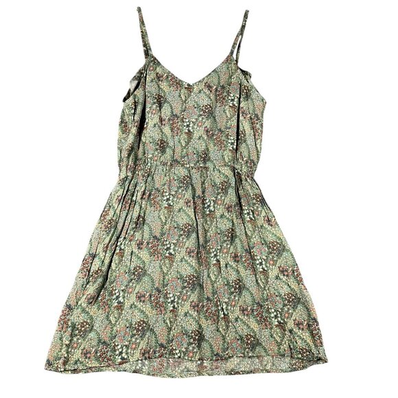 Forever 21 Womens Medium Green Floral Spaghetti Strap Light Summer Dress NWT - Picture 7 of 7